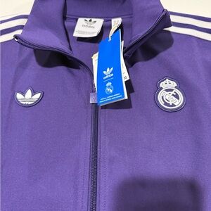 Adidas Real Madrid 2025 Icon Track Top Jacket (Purple size Medium